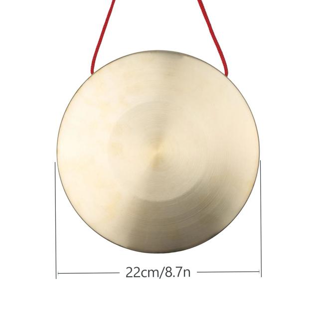 Pratos de tambor de mão em cobre para percussão com martelo redondo nas medidas de 15cm, 22cm e 30cm para capela e ópera