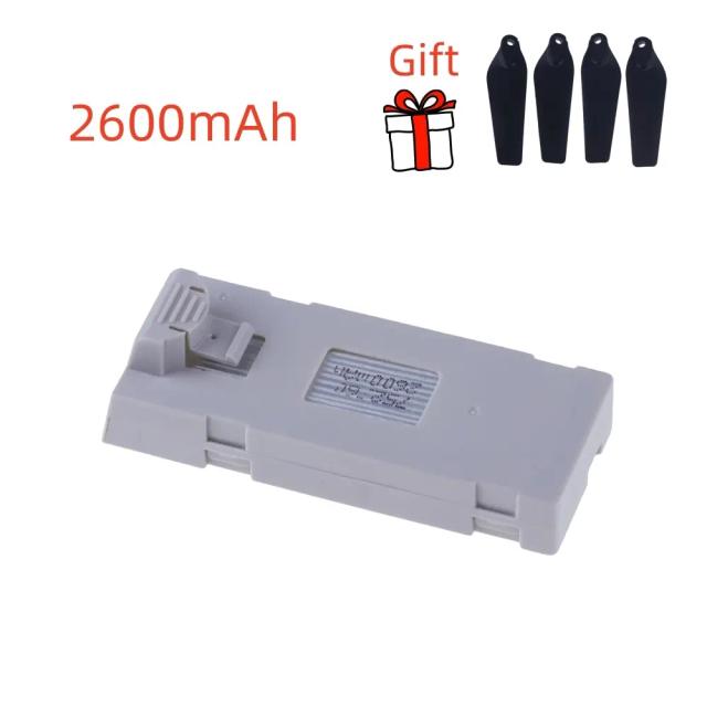 Baterias 3.7V 2600mAh para Drones RC E88, E88PRO, E88MAX, E525, E99, E99PRO, P1, P5PRO, K3, S1 e P8