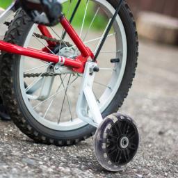 Rodas de bicicleta roda de treinamento crianças flash traseiro silencioso Polegada mudo substituição estabilizador led luz sino universal - Image 5