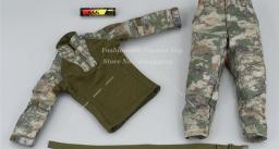 Jaqueta e calça de soldado masculino, traje blindado camuflado na selva, uniforme tático Sniper militar roupas de combate para 12 "Dolls, 1/6 - Image 5