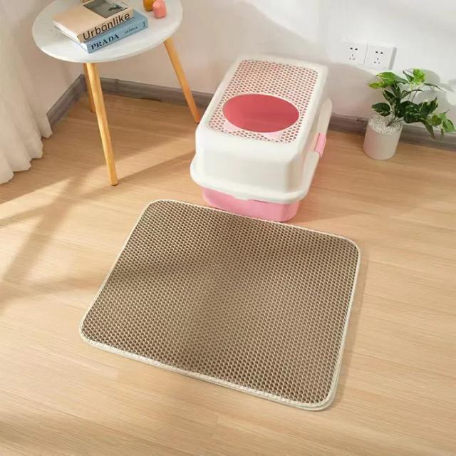 Tapete Duplo Antiderrapante para Gatos - Caixa Impermeável e Cama Lavável para Pets
