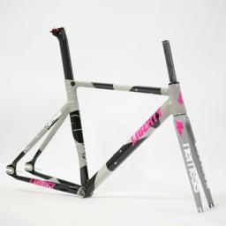 Conjunto de quadros de bicicleta de engrenagem fixa, quadro fixie de alumínio 700C, garfo de carbono, pista, quadros de bicicleta de velocidade única, peças de bicicleta de alta qualidade - Image 4