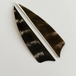 Preto Natural Turquia Pena para Tiro com Arco, Penas Flecha, Fletching Floral, Direita, Acessórios de Caça, 3 ", 4", 5 ", 50 Pcs - Image 2