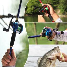 Sougayilang Telescópica Fundição Pesca Combo 1.8-2.4 M Portátil Haste De Fibra De Carbono e 7.2:1 Relação de Engrenagem Carretel De Pesca combinação - Image 6