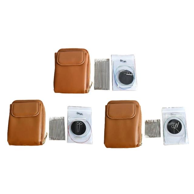 Conjunto Completo de Agulhas de Tricô Circulares e Ganchos de Crochê Portáteis para Projetos DIY em Casa