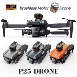 P25 Drone 8K Profissional HD Câmera Dupla Controle Remoto Brushless 360 °   Brinquedos quadricópteros dobráveis para evitar obstáculos inteligentes - Image 6