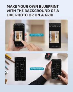 MILESEEY Medidor de distância a laser D5T Bluetooth Fita métrica inteligente com APP, pode plano desenhado à mão no APP - Image 2