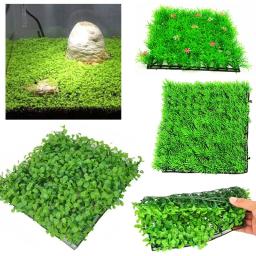 Planta De Grama Verde Artificial, Aquário Aquático De Turfa, Decoração Do Tanque De Peixes, Musgo Falso, Ornamentos De Aquário, Suprimentos De Aquário - Image 1