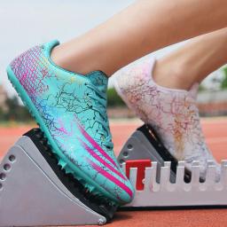 Tênis de atletismo masculino e feminino, tênis de corrida Spike, leve, macio, sapatos esportivos profissionais, plus size, 34-46 - Image 1