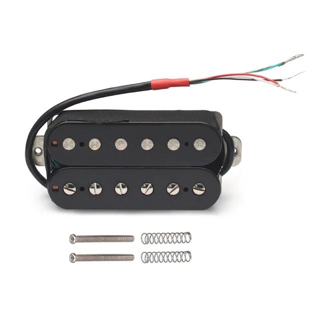 Captador Humbucker Alnico 5 para Guitarra Elétrica - Bobina Dupla - Peças Pretas - Som Poderoso e Atraente