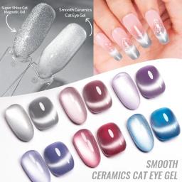 Esmalte de unha gel magnético de gato, cerâmica suave, brilhante, prata, luar, efeito olho de gato, imersão, verniz semi-permanente para arte em unhas - Image 1