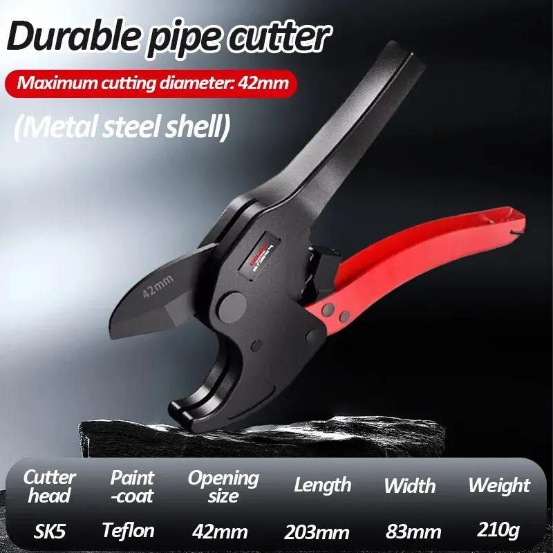 DELIXI-Tubo elétrico cortador, Tesoura de tubos, SK5 Material Ratchet cortador, PVC, PU, PP, PE Mangueira de corte, Ferramenta manual para encanador, Homeowner - Image 1