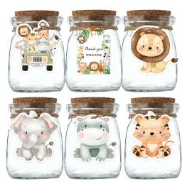 Carton Animal Paper Tags, Embrulho de Etiquetas para Crianças, Artesanato DIY, Selva, Safari, Floresta Animal, Decorações de Festa de Aniversário, 48Pcs, Lote - Image 6