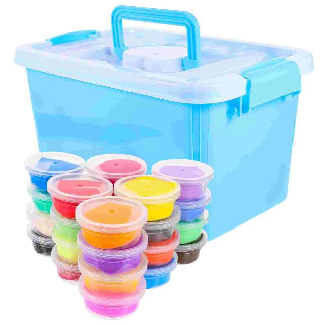 Conjunto Criativo de Argila Modeladora para Crianças com 24 Cores - Espuma Infantil e Lodo Fofo para Diversão DIY
