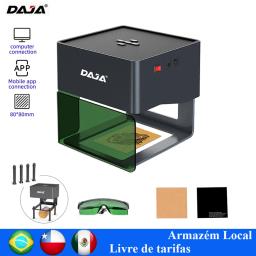 DAJA DJ6 Máquina Gravadora a Laser, Máquina de Gravura CNC, Mini Logotipo Marca para Madeira, Pintado, Pintado Dog Tag Paper, Couro - Image 1