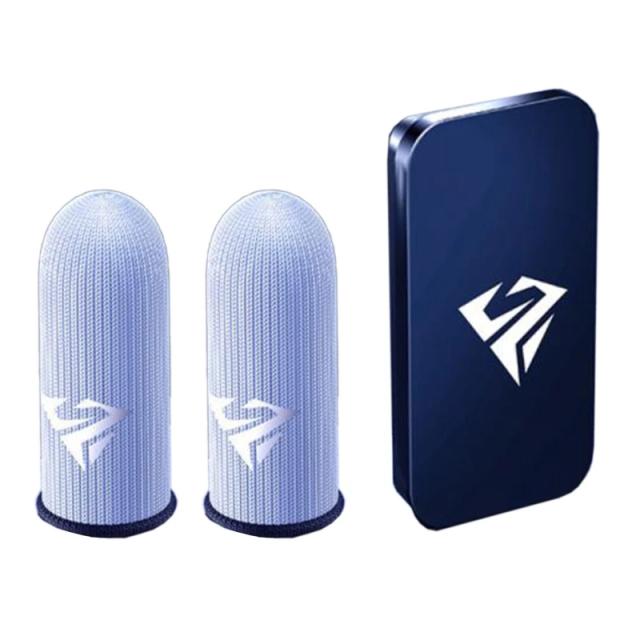 Luvas de Dedos para Jogos Móveis com 0,25mm de Fibra de Prata e Tecnologia Sem Costura para Dedos e Polegar, Antissuor e Alta Precisão