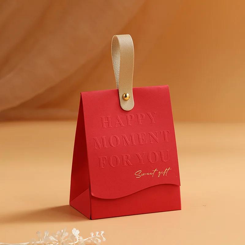 Caixa De Doces De Casamento Criativa Lembrança De Dama De Noiva Caixas De Presente De Biscoito De Doces Para Festa Decoração De Casamento Saco De Embalagem De Presente De Mão - Image 1