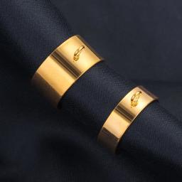 Anéis Abertos Ajustáveis para Fazer Jóias, Aço Inoxidável, Banhado a Ouro, Configurações do Anel de Salto, Craft Tassel Suprimentos, 10 Pçs/lote - Image 6