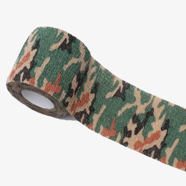 Fita Camuflada 5cm x 4.5m para Tiro de Caça - Envoltório Furtivo, Durável e à Prova d'Água