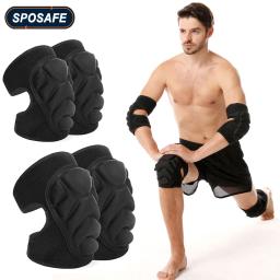 1 Par Joelho Cotovelo Almofadas Esponja Grossa Collisioned Joelheiras para Esportes de Trabalho Basquete Wrestling Futebol Voleibol Corrida Ciclismo - Image 1