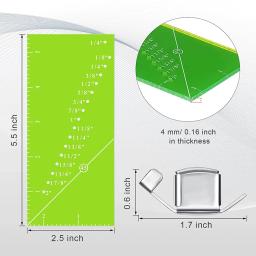 Conjunto de régua guia de costura, 2 régua guia de costura acolchoada, réguas de pontuação de costura e hastes de linha reta de 1/8 a 2 tamanhos para máquina de costura - Image 2