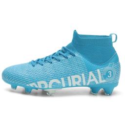 Sapatilhas de futebol masculinas de alta qualidade, chuteiras de treinamento de grama, chuteiras antiderrapantes, meninos, FG, TF, largas, tamanho 31-48, nova chegada - Image 5