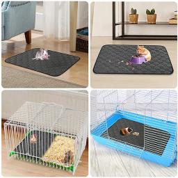 Forro de gaiola para pequeno animal de estimação, Tapete de cama antiderrapante impermeável, Pee Pad para hamsters, Itens de coelho, Porco de cobaia - Image 6