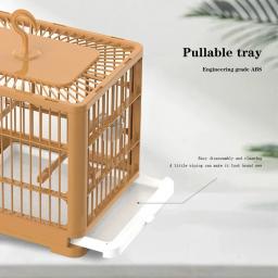 Portable Bird Cage with Handle, Bird Container, Transportadora De Viagem, Grande Espaço, Respirável, Dobrável, Cage Set, Bird Acessórios - Image 3