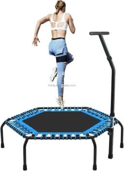 Mini trampolim fitness silencioso de 42 polegadas com alça ajustável, trampolim fitness bungee rebounder, salto, treinador cardiovascular, treino - Image 4