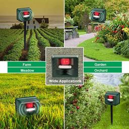 Ultrasonic Outdoor Animal Drive Strobe, Dispositivo Repeller Luz LED, Controle Remoto para Roedores, Veados, Gato, Cão, Raposa, Mo - Image 2