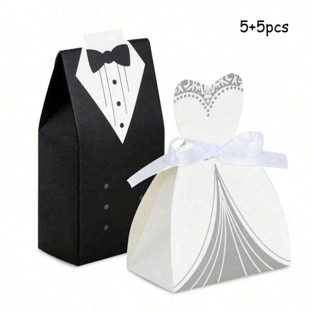Caixas de Lembranças de Casamento: Opções com 10, 20, 30 ou 50 Unidades para Doces e Lembrancinhas do Noivo e da Noiva