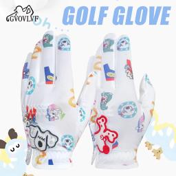 1 par luvas de golfe júnior crianças jovens meninos meninas mão esquerda mão direita dura sentir branco azul vermelho luva de golfe presente cão preto - Image 1