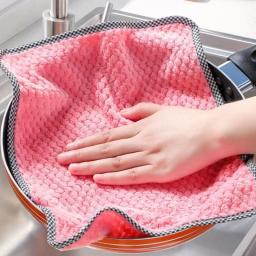 Pano de limpeza de micro fibra, absorção de água, antiaderente, lavagem a óleo, toalha de cozinha, ferramentas domésticas, limpeza, 1pc - Image 3