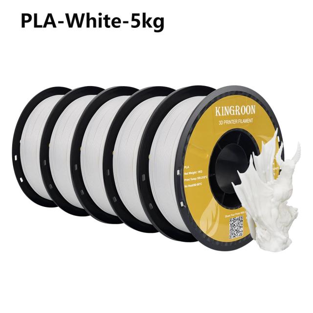 Filamento PLA e PETG 1,75mm KingRoon 5KG e 10KG para Impressoras 3D - Plástico Sem Carretel de Bolha Ideal para Impressão 3D