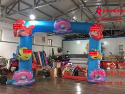 Arco arco-íris porta inflável decoração publicidade materiais decoração festa adereços personalização - Image 5