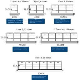 Caixa De Filtro Do Tanque De Peixes Gaveta, Caixa De Gotejamento, Armazenamento De Água Externa, Filtro Superior, 4 Camadas De Limpeza, Acessórios De Aquário - Image 5