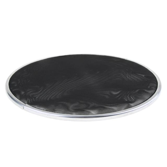Cabeça de Tambor de Couro Preto Mute com Dupla Camada para Bumbo de 10 a 14 Polegadas - 1 Unidade