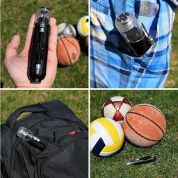 Bomba de ar portátil do futebol para bolas, empurrar e puxar inflando o sistema, bomba do esporte, nadar - Image 5