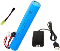 Bateria de íon-lítio 7.4v 2000mah para bola de água elétrica, pistola pneumática automática/bola de gel blaster brinquedos arma elétrica splatter bola - Image 2