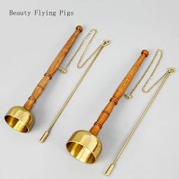 Madeira maciça instrumentos de percussão com alça reta, cobre puro, chumbo carrilhão, budista suprimentos, Law Society, Profissão Templo, 1 Pc - Image 4