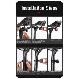Smart Brake LED Tail Light para bicicleta, Carregamento USB, 6 engrenagens, Luz traseira, Acessórios de segurança de equitação, Mountain Road Bike - Image 5
