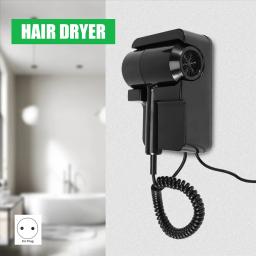 GMDQ-Vento Quente e Frio Secador de Cabelo com Suporte USB, Montagem Elétrica, Preto, Plugue UE, Ion Negativo, Banheiro, Hotel - Image 4
