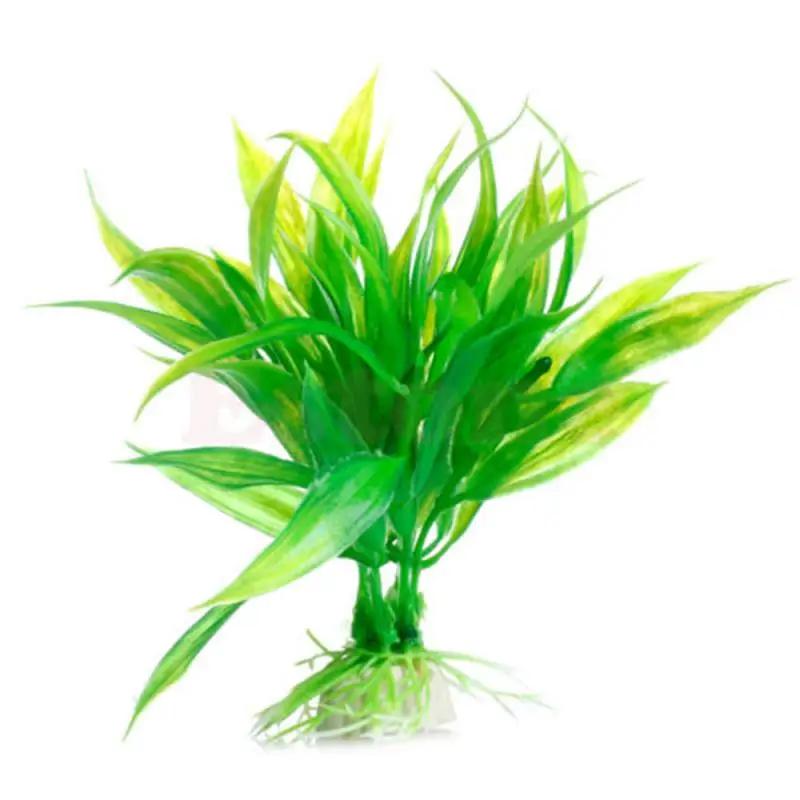 Grama sintética para decoração de aquário, planta aquática plástica, fácil de limpar, altura de 15cm, aquática, 1 pc, 2pcs - Image 1