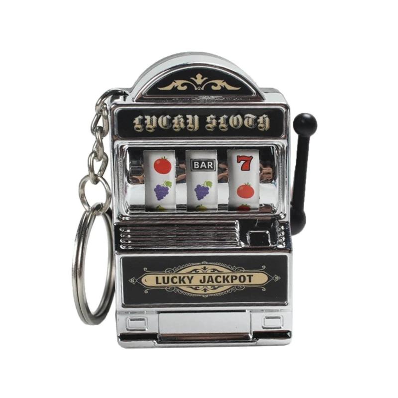 Mini cassino sorte charme jackpot chaveiros bolsas charme pingente chaveiro novidade presentes para mulheres - Image 1