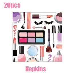 Spa-Make Up Theme Talheres descartáveis, suprimentos para festa, copos, placas, adesivos, balões, perfeito para meninas, decoração de aniversário - Image 6