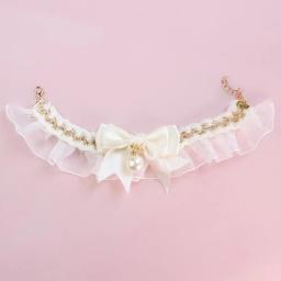Colar de pérolas de laço bowknot para cachorro, colar bonito, decoração de pescoço doce, gravata de cachorro, babadores para gatinhos, pet suprimentos, preto, nova moda - Image 6