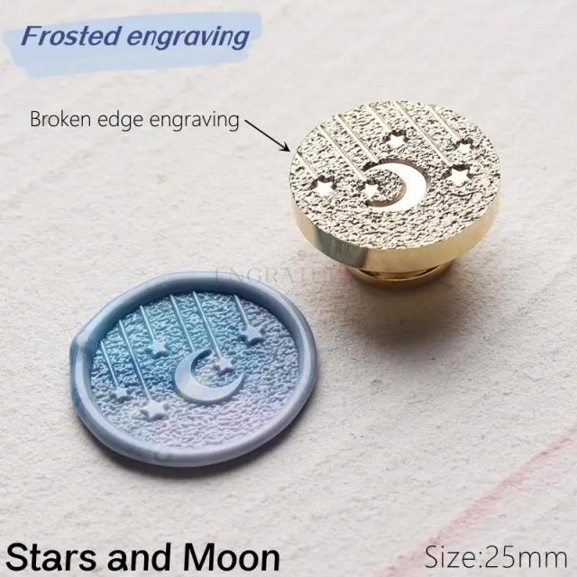 Fosco Selo de Cera Estrela Luna Trevo Amor Sorte 25mm para DIY Casamento e Decoração de Cartões