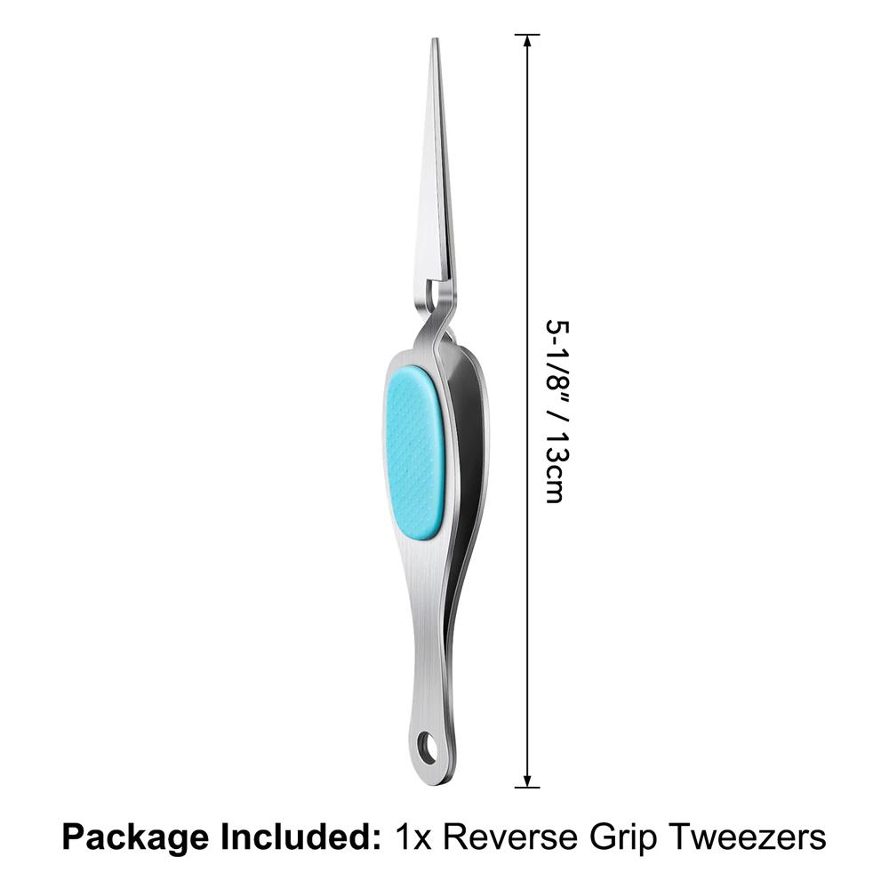 1pc de aço inoxidável curvado/reto pinças de ponta fina pinça de artesanato de aperto reverso para fazer cartão enfeites artesanais com facilidade - Image 1