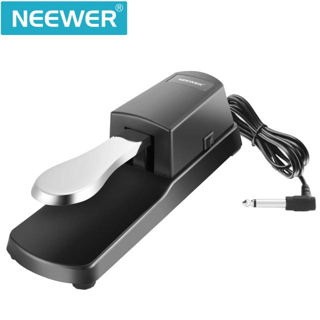 Pedal Sustentador Neewer para Teclado Eletrônico com Design de Interruptor de Polaridade
