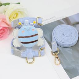 Conjunto de arnês e trela ajustável para animal de estimação, confortável e respirável, adequado para gatos e cães pequenos - Image 3